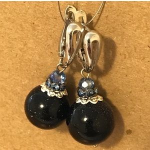 NWT blue sandstone earrings